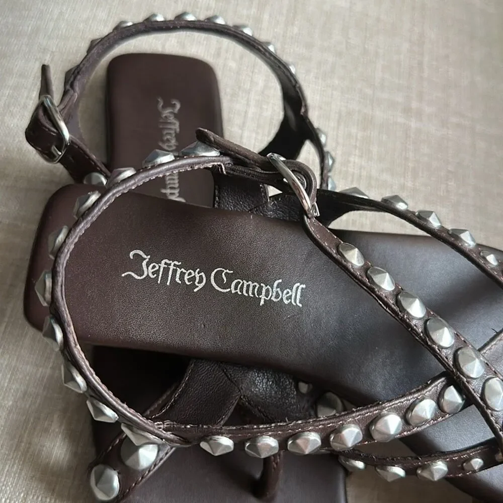 Anthropologie Women US 7 Jeffrey Campbell Sandals Brown NWOT